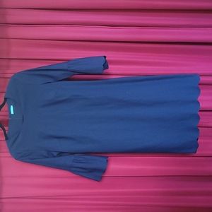 J. McLaughlin Elle bell sleeve navy dress, size 6